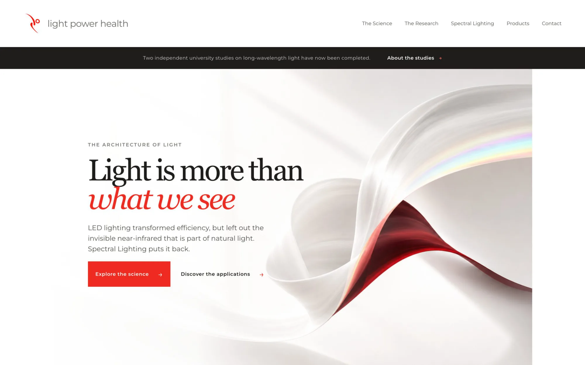 Light Power Health website homepage, built by Simon Says Web Design