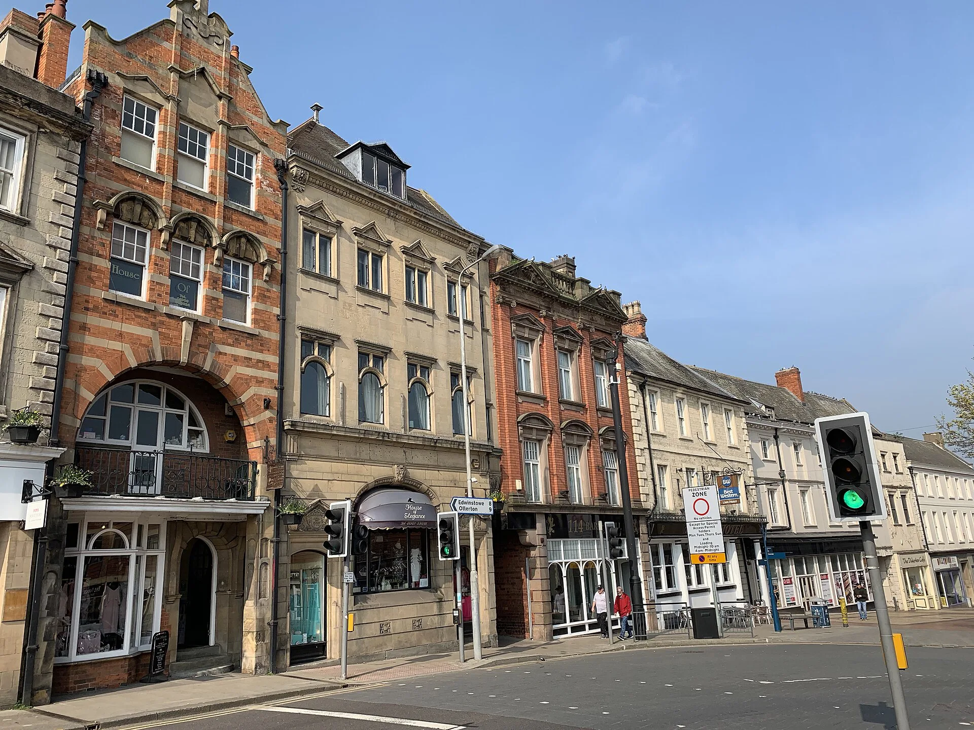 Historic buildings on Bridge Street, Worksop